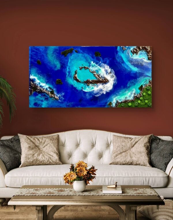 "Lagoon’s Embrace" 48x24 - Image 3